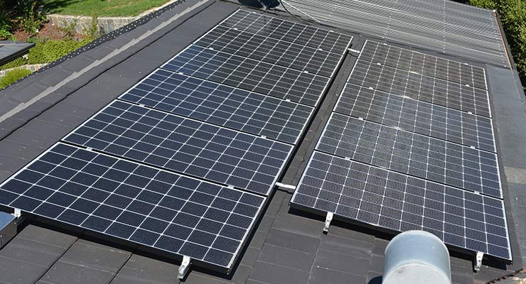 solar system on slate roof