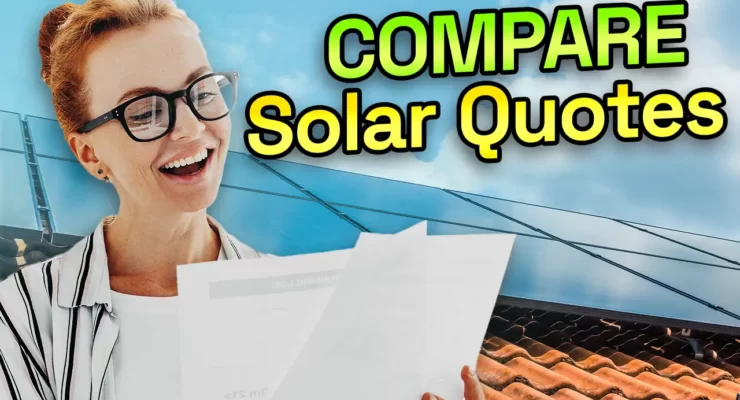 Girl looking at different solar quotes to compare the best deal