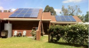 solar panel system on house
