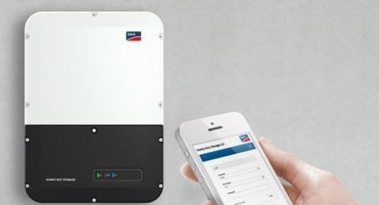SMA storage battery on wall