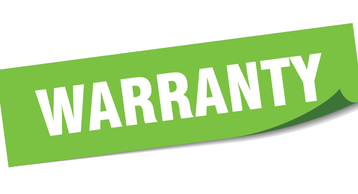 warranty square sticker
