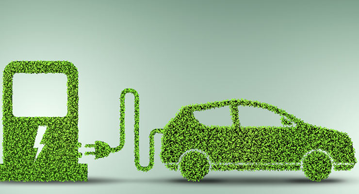 animated electric vehicle and charging station