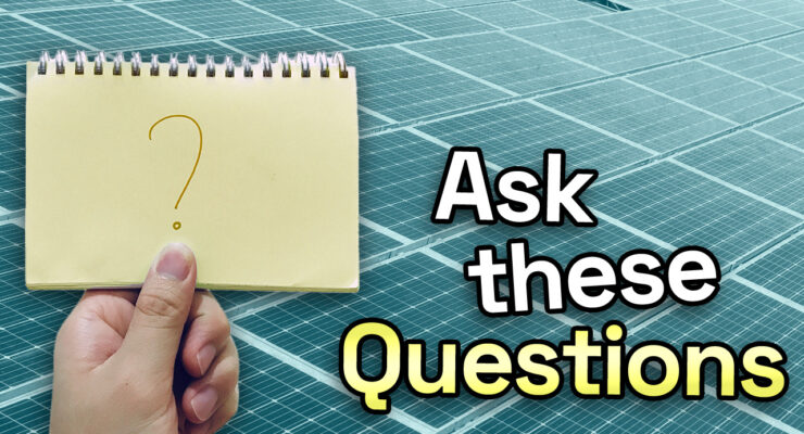 questions to ask your solar installer