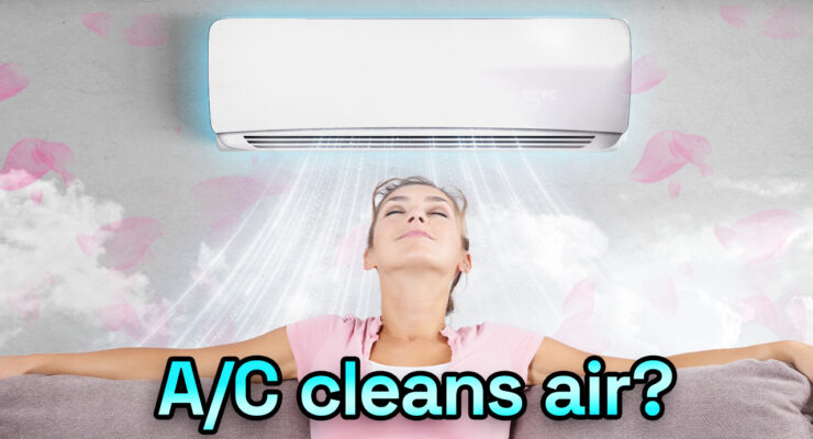 air conditioner on woman