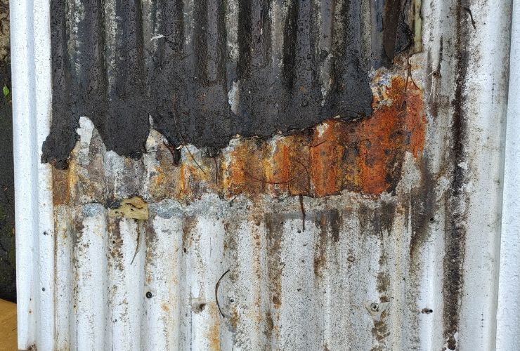 rusty corrugated iron roof