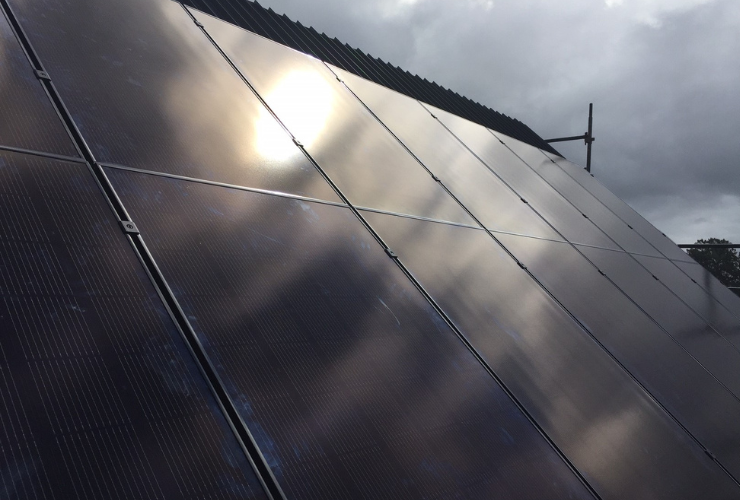 Residential solar in cloud shadow