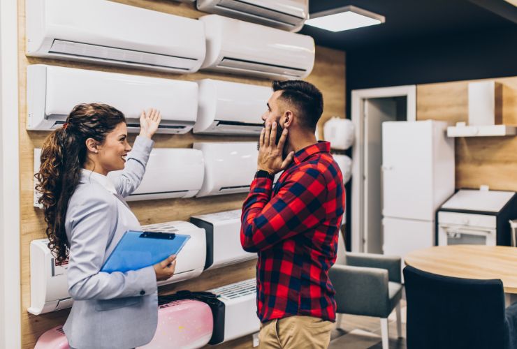 air conditioners being sold