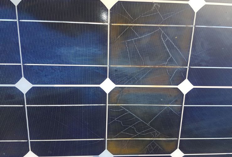 Micro-Cracks on a Solar Panel
