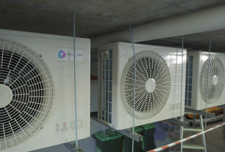 Split system heat pump