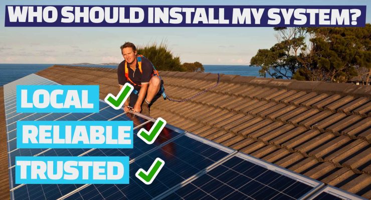 solar panel installer on roof