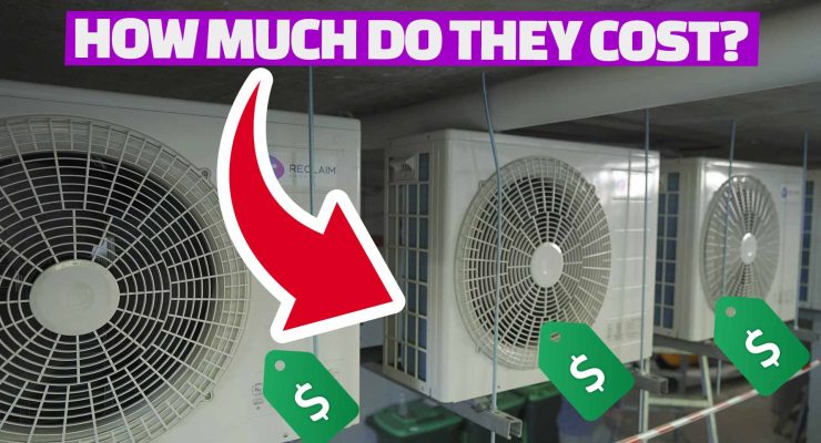 heat pumps with price tags on them
