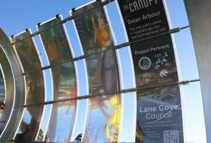 Printed solar installed at "the Canopy" in Lane Cove
