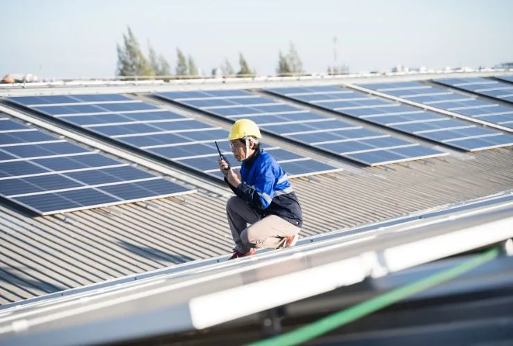 Solar Panels on roof top which are environmentally friendly