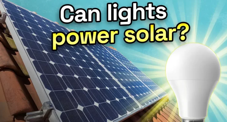 artifical light power solar panels