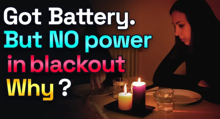 solar batteries in a blackout