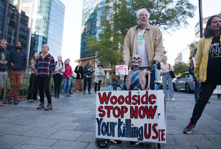 woodside protest in western australia