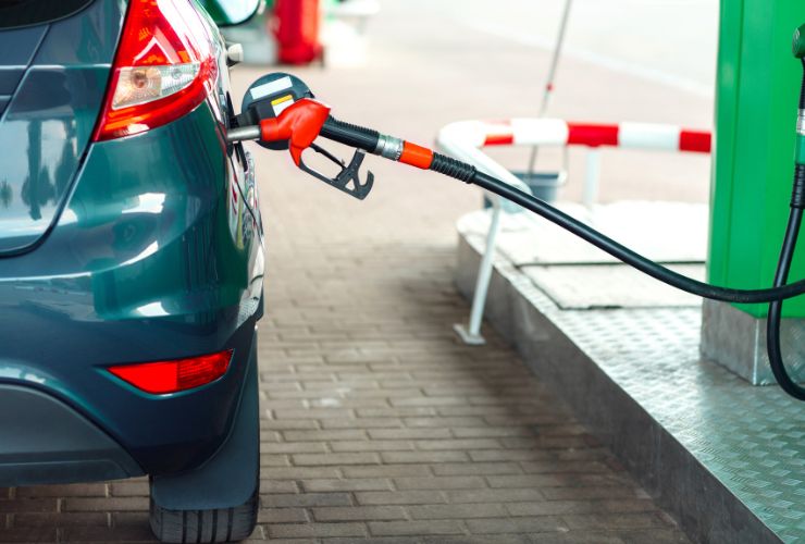 car being filled with petrol