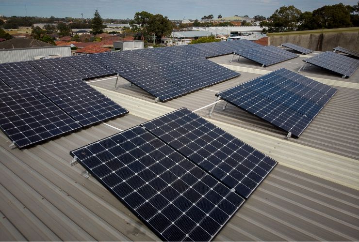 solar panels installed on roof